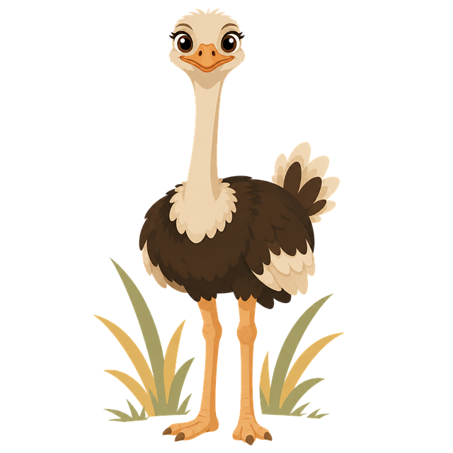 Free ostrich bird wildlife vector