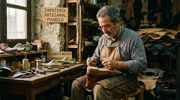 Schuster, Handwerker, Lederschuhe