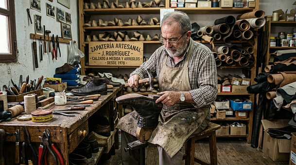 Schuhmacher, Handwerkswerkstatt, Schuhe