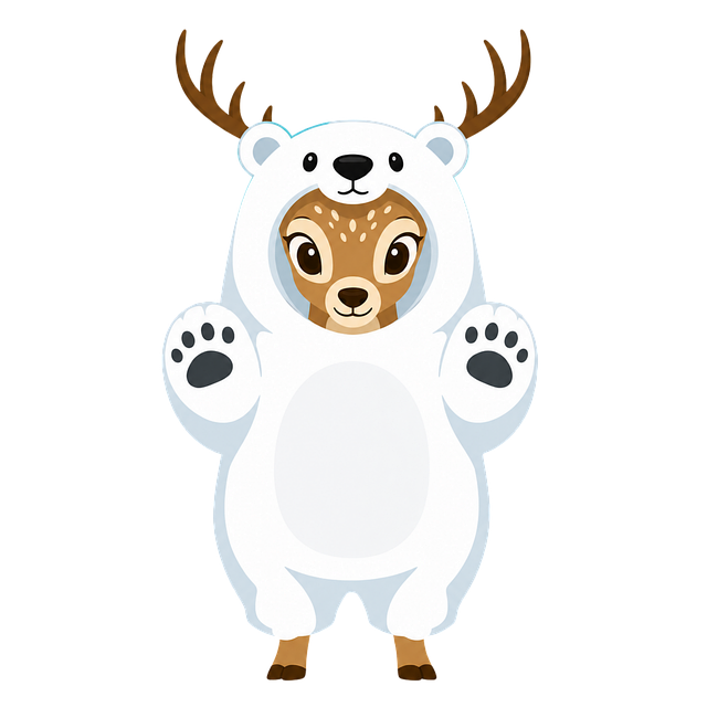 Free deer polar bear animal costume vector