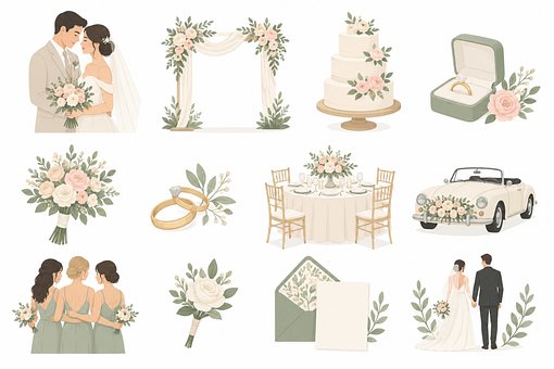 Pareja Nupcial, Decoración Floral