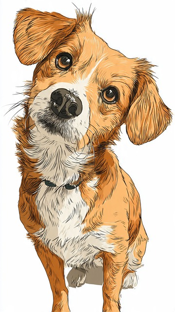 Free dog animal pet illustration