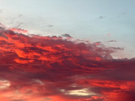 Wolke, Sonnenuntergang, Rot, Abendhimmel