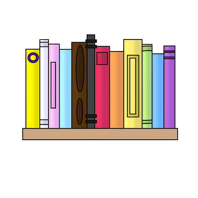 Download free HD stock image of Books Bookshelf Free books bookshelf pride flag illustration