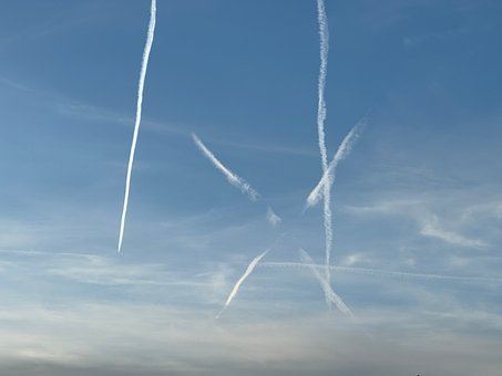 Free Contrails Airplane photo and picture