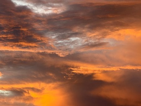 Sonnenuntergang, Wolken, Abend, Abends