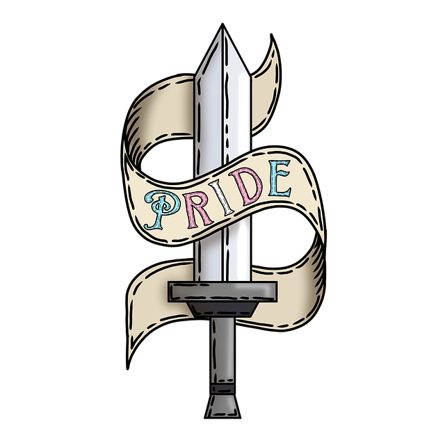 Free sword pride striped illustration
