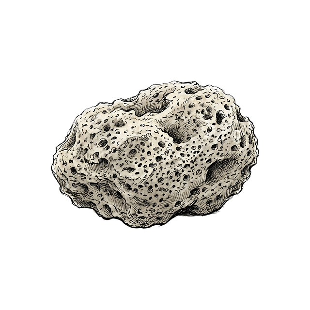 Free porous rock pumice sea sponge illustration