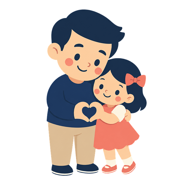 Free father daughter fathers day vector