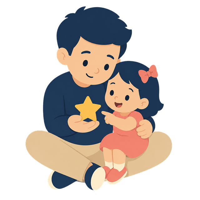 Free father daughter father's day vector