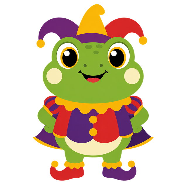 Free toad frog carnival illustration
