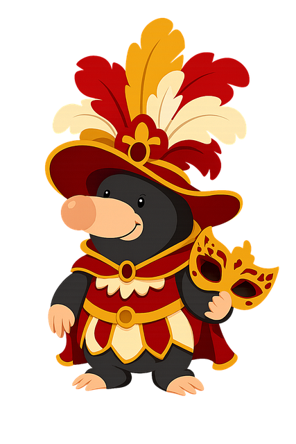 Free baby mole mole mascot carnival costume vector