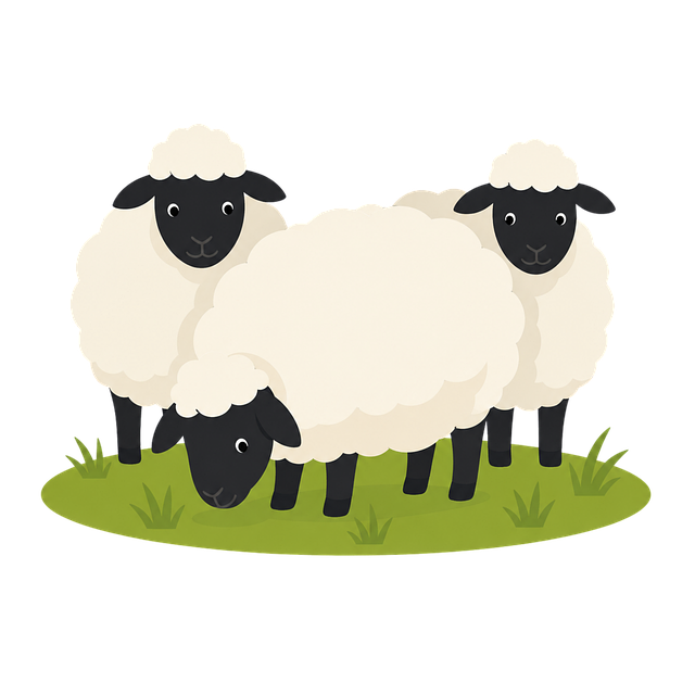 Free sheep flock pasture vector