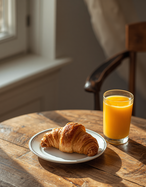 Free Breakfast Croissant illustration and picture