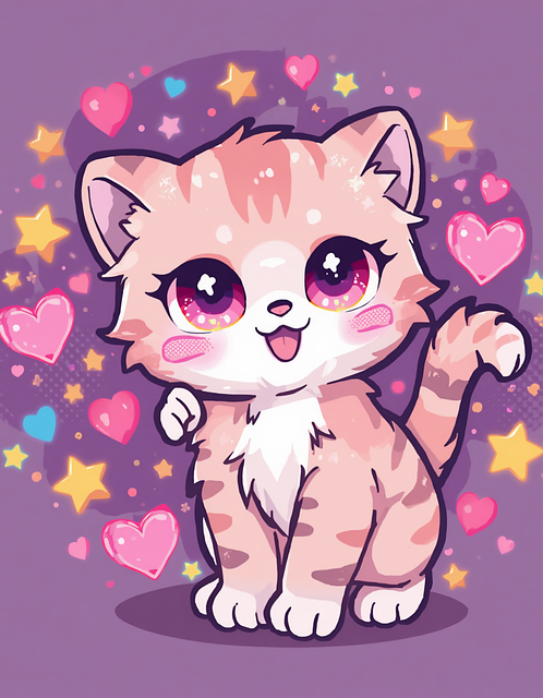 Free Cartoon Cat Cute illustration and picture