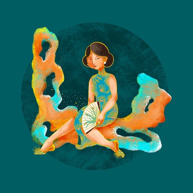 Download free HD stock image of Woman Fan Free woman fan abstract illustration