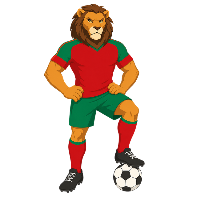 Free ai generated lion mascot vector