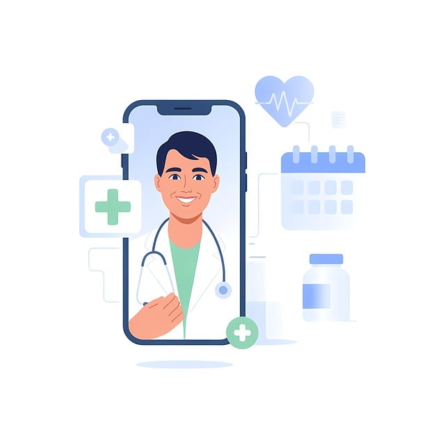 Download free HD stock image of Telemedicine Healthcare Free telemedicine healthcare doctor illustration