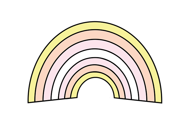 Free rainbow nature black background illustration