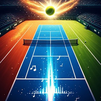Tennis, Tennisbaan, Gloeiend, Tennisbal