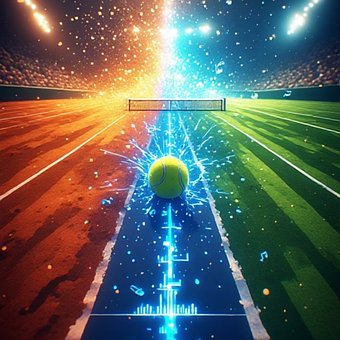 Tennis, Gloeiende Tennisbal, Tennisbaan