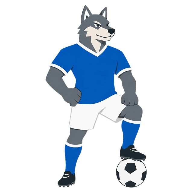 Wolf, Maskottchen, Fußball, Jersey