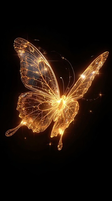 Fluture, Lumină, Aur, Mitic, Iluminat