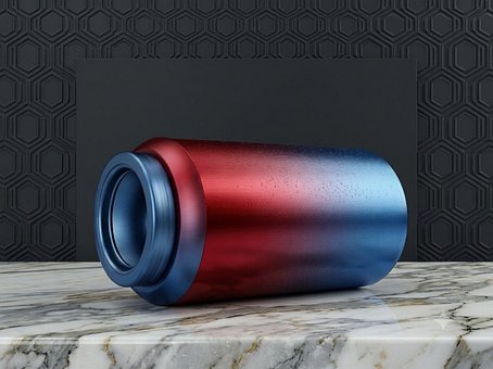 Metal, Cilindro, Textura, Azul, Rojo