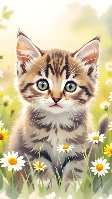 Free kitten cat cute illustration