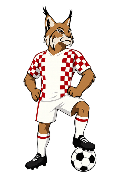 Free lynx mascot soccer illustration
