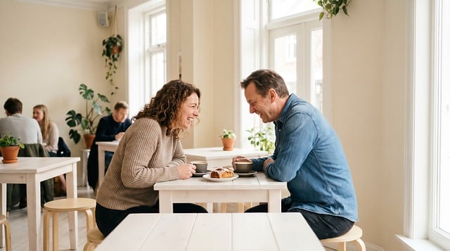 Free cafe people conversation illustration