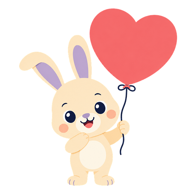 Download free HD stock image of Bunny Heart Balloon Free bunny heart balloon cream fur vector