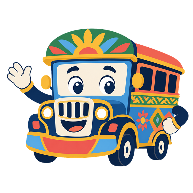Free jeepney filipino culture vehicle mascot vector