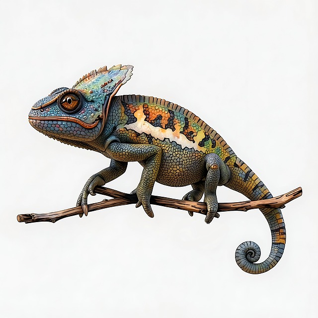 Free chameleon reptile lizard illustration