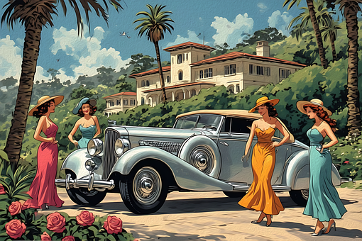 Free Vintage Vintage Car illustration and picture