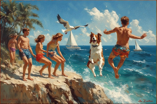 Free Water Jump Summer illustration and picture