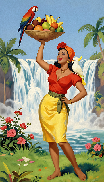 Free Fruit Woman illustration and picture