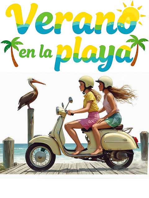 Free Vespa Girls illustration and picture