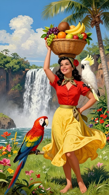 Free Woman Fruit illustration and picture