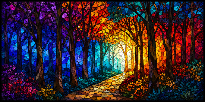 Free Stained Glass Nature illustration and picture