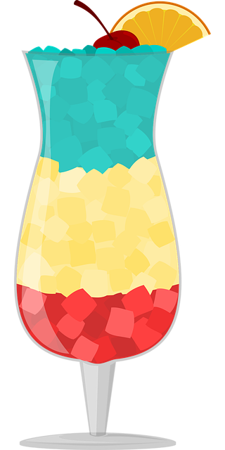 Free cocktail pineapple raspberry vector