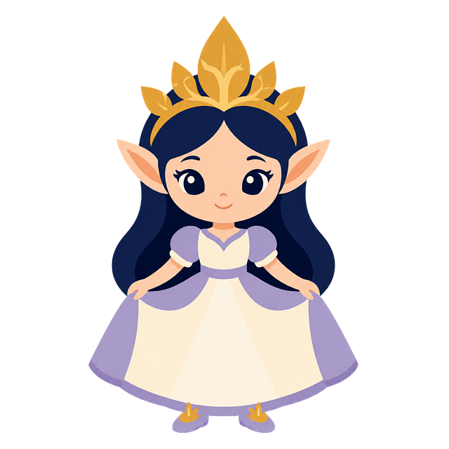 Free elf princess mascot illustration