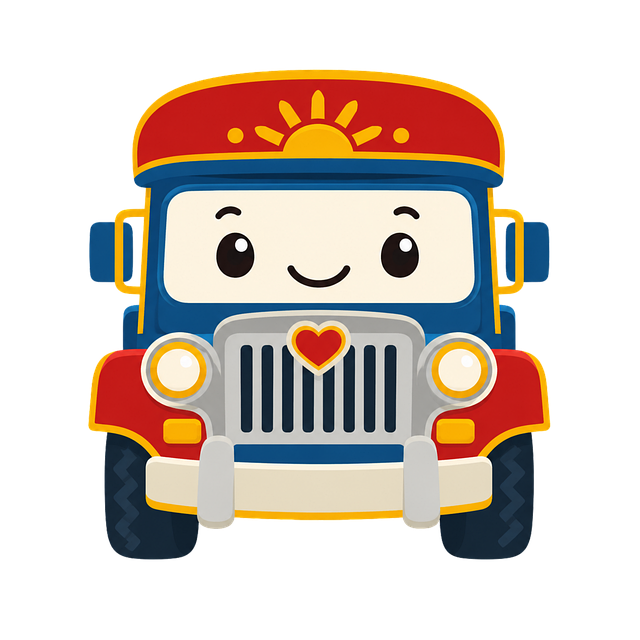 Free jeepney filipino mascot vector