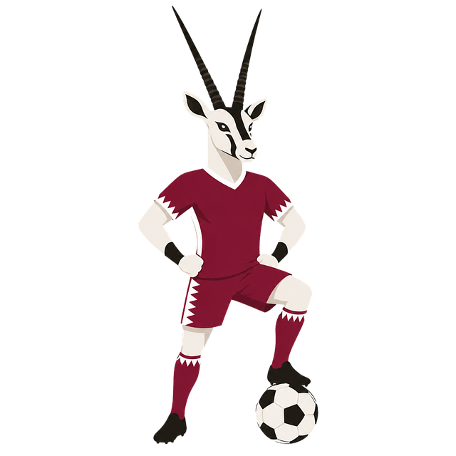 Free world cup football arabian oryx vector