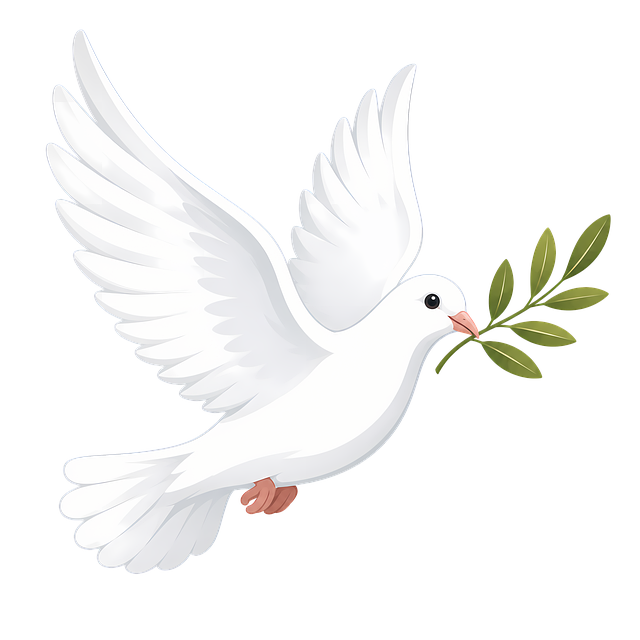 Free dove olive branch peace symbol illustration