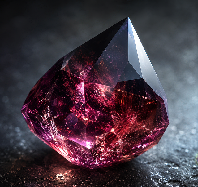 Free pink crystal ruby gemstone faceted gem illustration