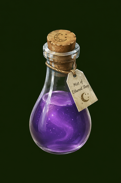 Free cork bottle purple potion mystical liquid illustration