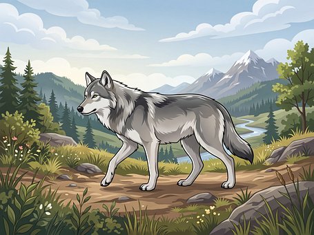 Free Wolf Nature illustration and picture