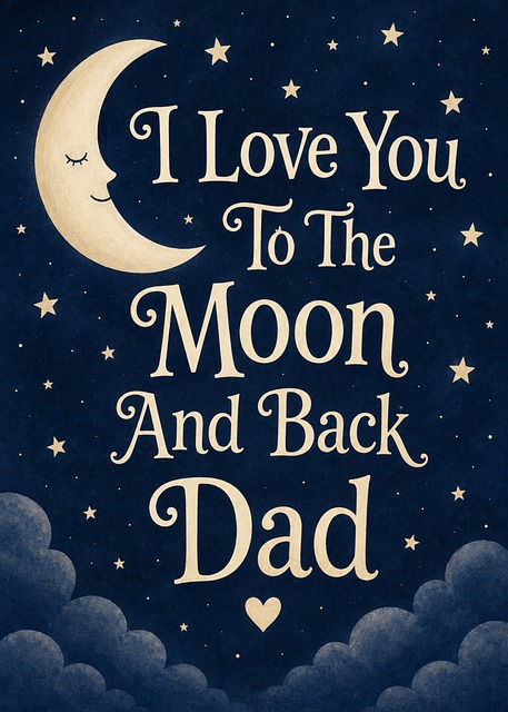 Día Del Padre, Saludo, Cartel, Noche