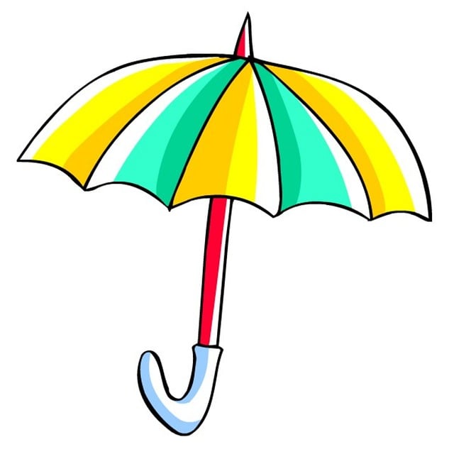 Free umbrella cartoon colorful illustration